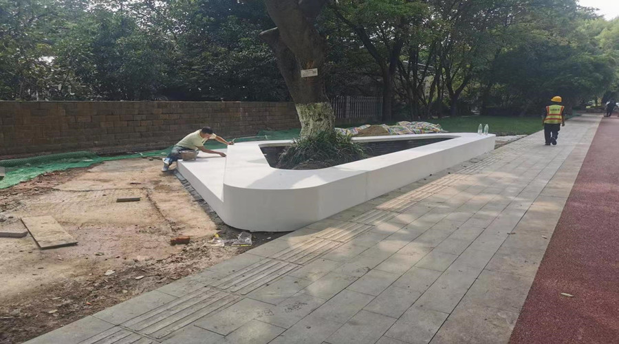 宜昌園林景觀樹池GRC坐凳 宜昌園林景觀樹池GRC坐凳