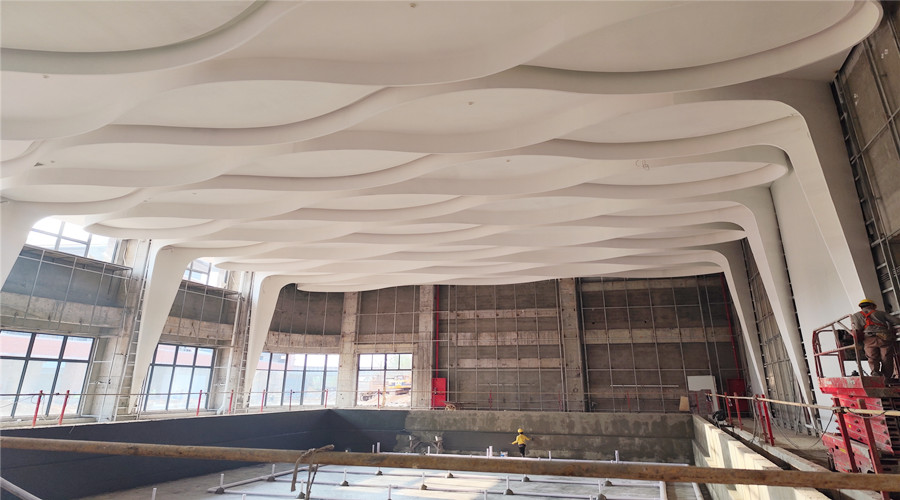 深汕高中園游泳館GRG吊頂工程 深汕高中園游泳館GRG吊頂工程