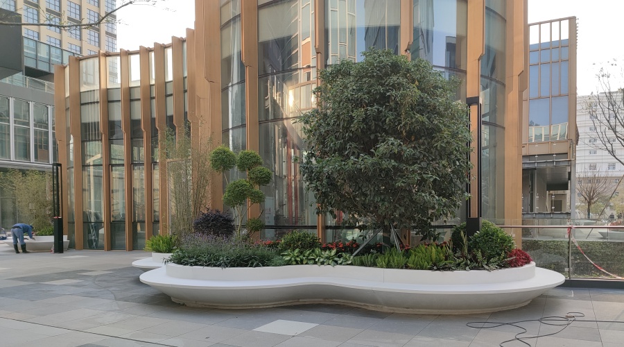 珠海博創總部大廈GRC坐凳項目 珠海博創總部大廈GRC坐凳項目