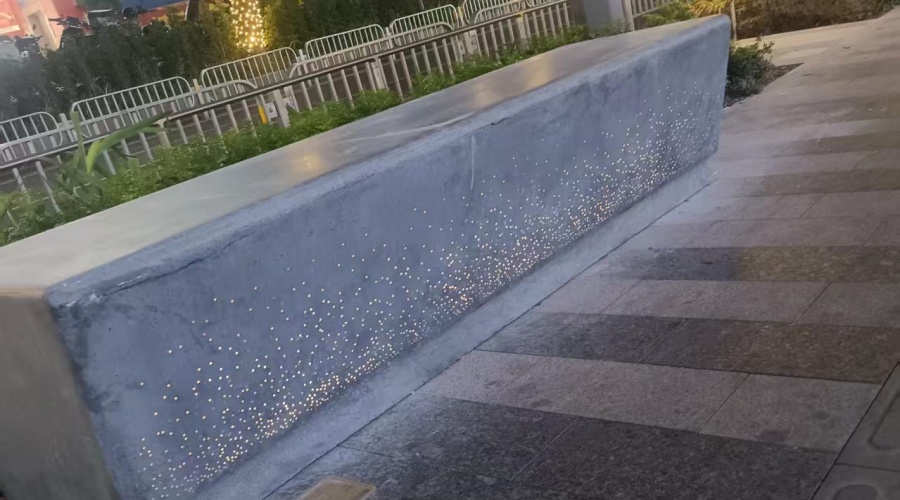 深圳羅湖水貝GRC透光坐凳工程 深圳羅湖水貝GRC透光坐凳工程