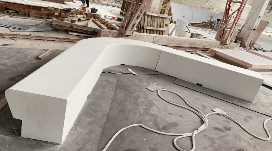 新疆體育公園GRC坐凳樹池造型工程 新疆體育公園GRC坐凳樹池造型工程